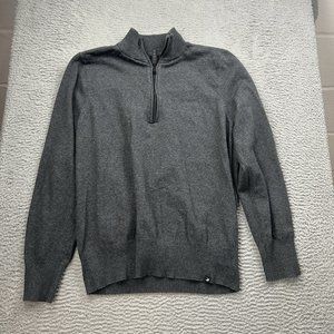 Glyder Quarter Zip Pullover Sweater Mens Gray Size Large Casual Long Sleeve